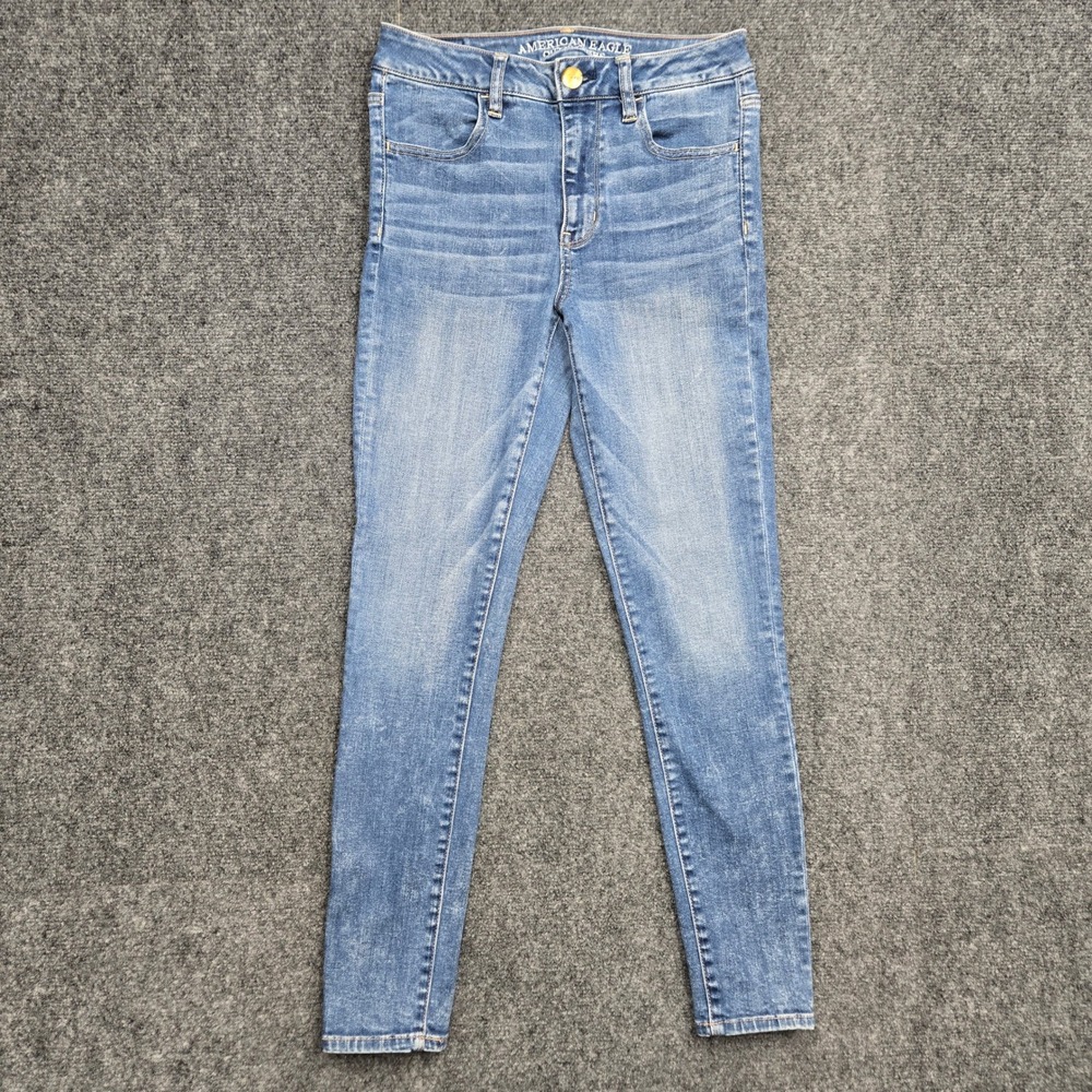 American Eagle Super Stretch Hi-Rise Jegging Blue Jeans Womens Size 4 Short W27